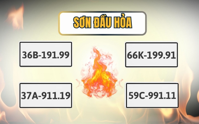 biển số xe hợp mệnh Sơn Đầu Hỏa