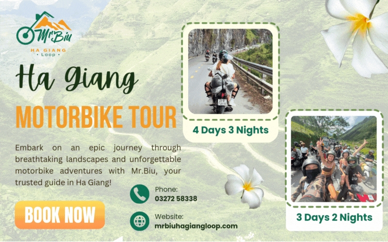 Tour xe máy phượt Hà Giang tại Mr. Biu Motorbike Tour