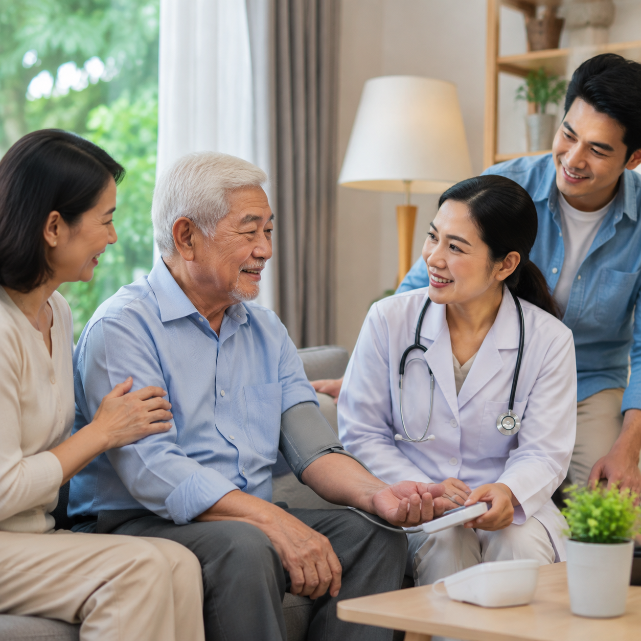 Chăm sóc người già hậu Covid: Bảo vệ sức khỏe gia đình toàn diện